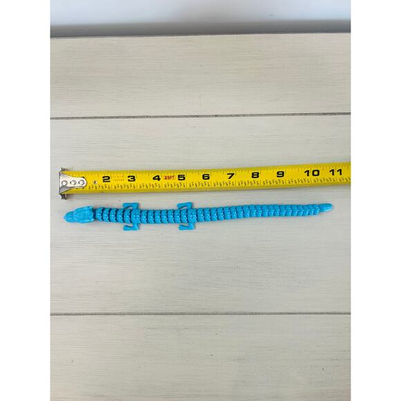 3D Printed Flexible 11 Inch Blue Dragon With White Dragon Egg Fidget Toy - Picture 6 of 8